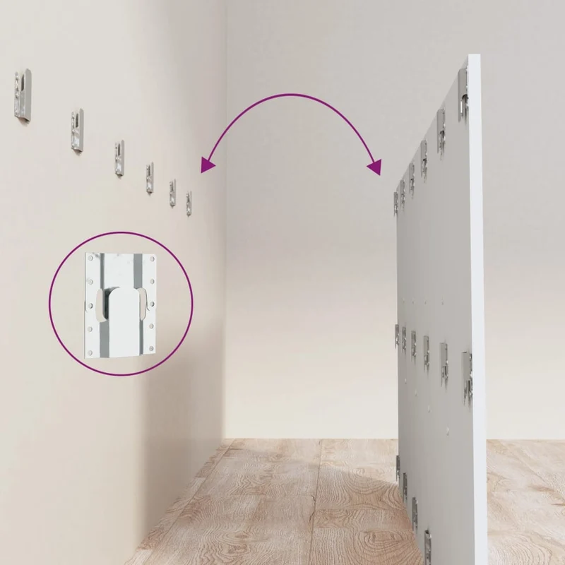 Tête de lit accessoire couchage chambre à coucher meuble 200 x 1,5 x 80 cm MDF blanc TDL0203747
