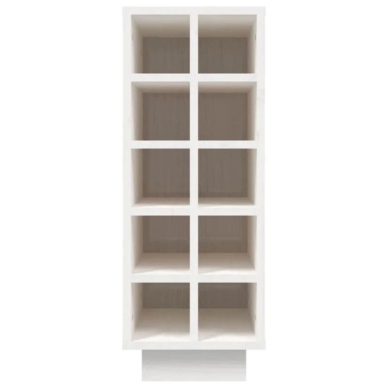Armoire à vin jusqu'à 10 bouteilles 23 x 34 x 61 cm en bois de pin massif blanc DEC024257