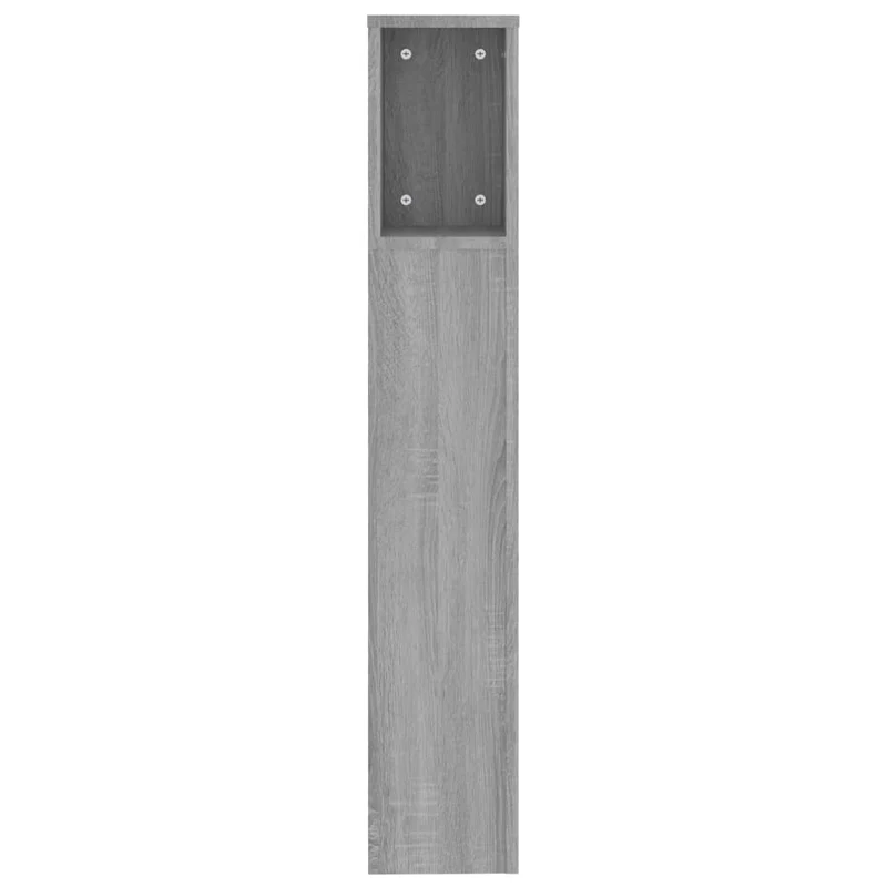 Tête de lit avec rangement accessoire de lit table de chevet étagère 200 x 18,5 x 104,5 cm MDF gris TDL0200004