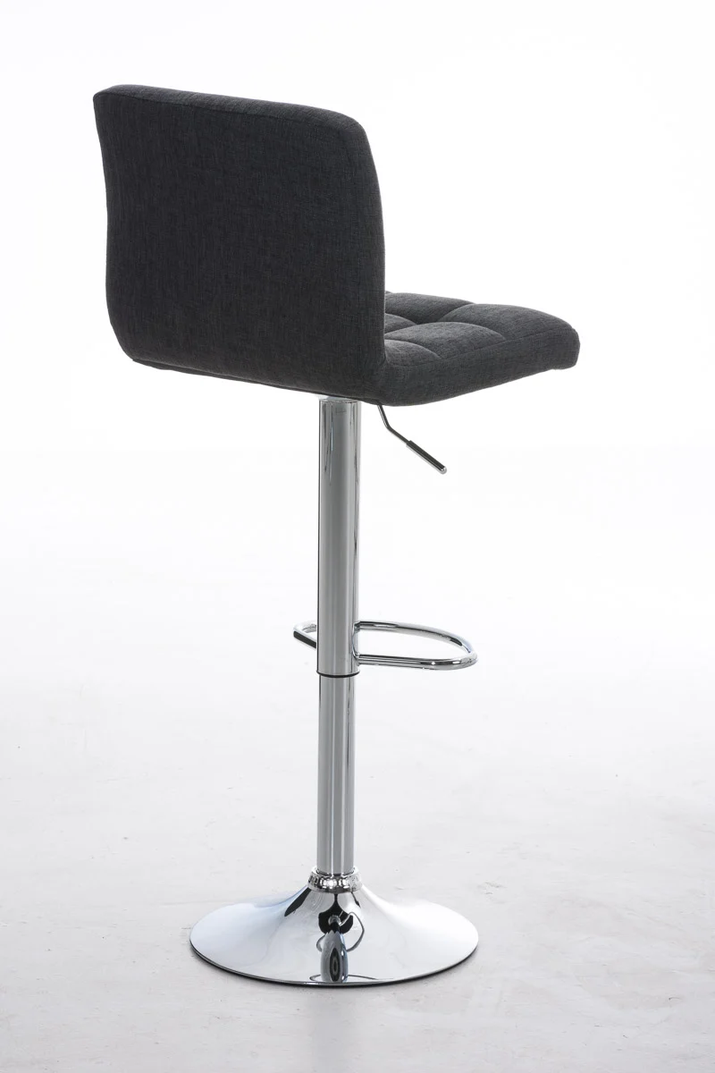 Tabouret de bar x1 avec repose-pieds hauteur réglable design moderne en tissu gris foncé 10_0000053