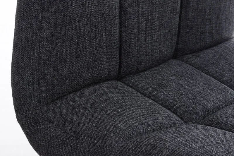 Tabouret de bar x1 avec repose-pieds hauteur réglable design moderne en tissu gris foncé 10_0000053