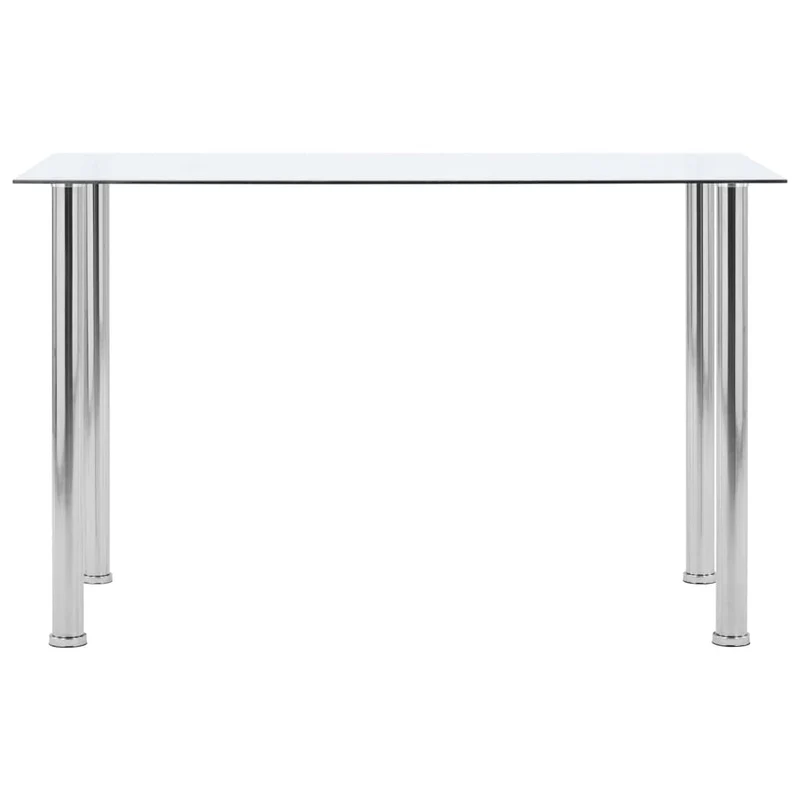 Table de salle à manger design classique 120 x 60 x 75 cm verre trempé transparent DEC036913