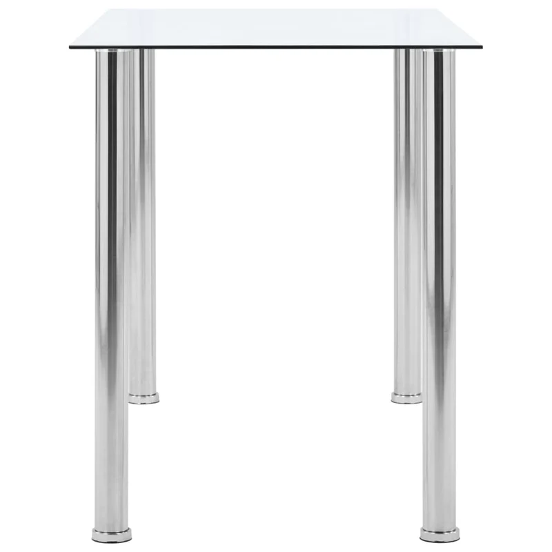 Table de salle à manger design classique 120 x 60 x 75 cm verre trempé transparent DEC036913