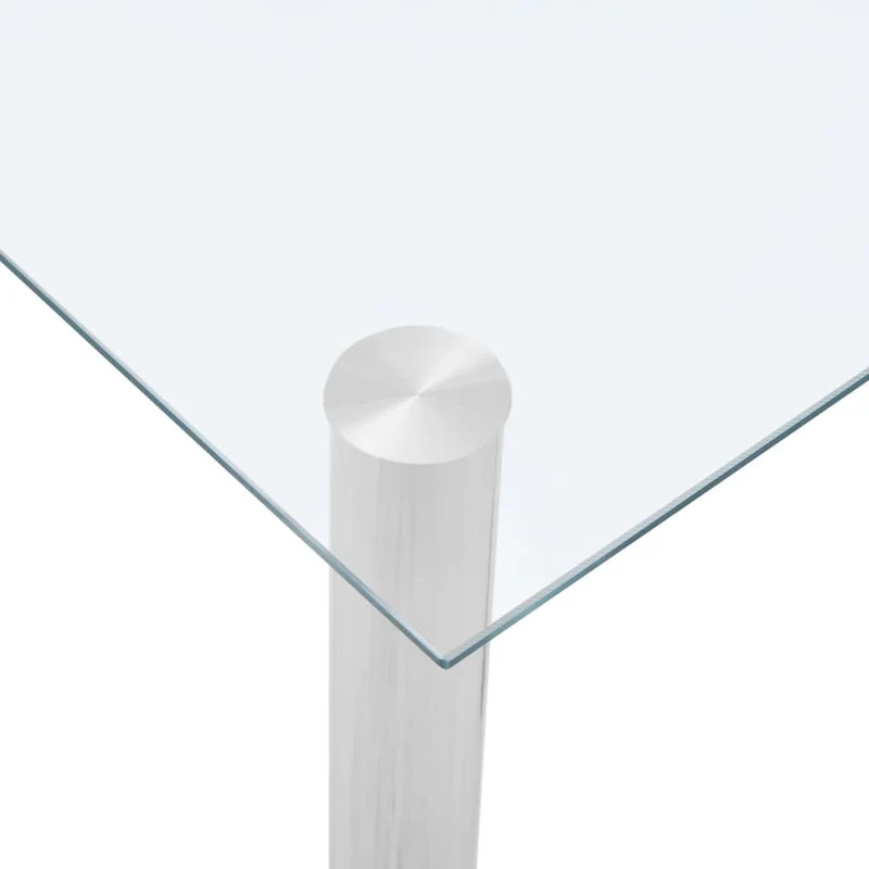 Table de salle à manger design classique 120 x 60 x 75 cm verre trempé transparent DEC036913