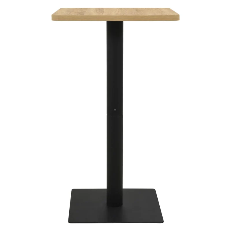 Table d'appoint auxiliaire table bistro 70 x 70 x 107 cm panneau de particules de mélamine et acier noir DEC036554