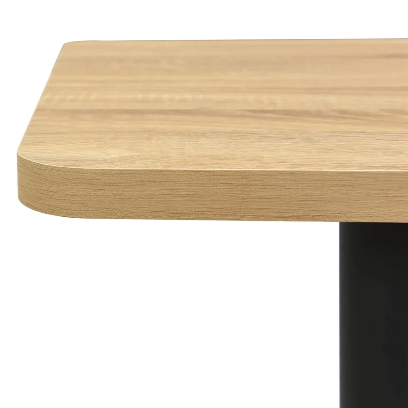 Table d'appoint auxiliaire table bistro 70 x 70 x 107 cm panneau de particules de mélamine et acier noir DEC036554