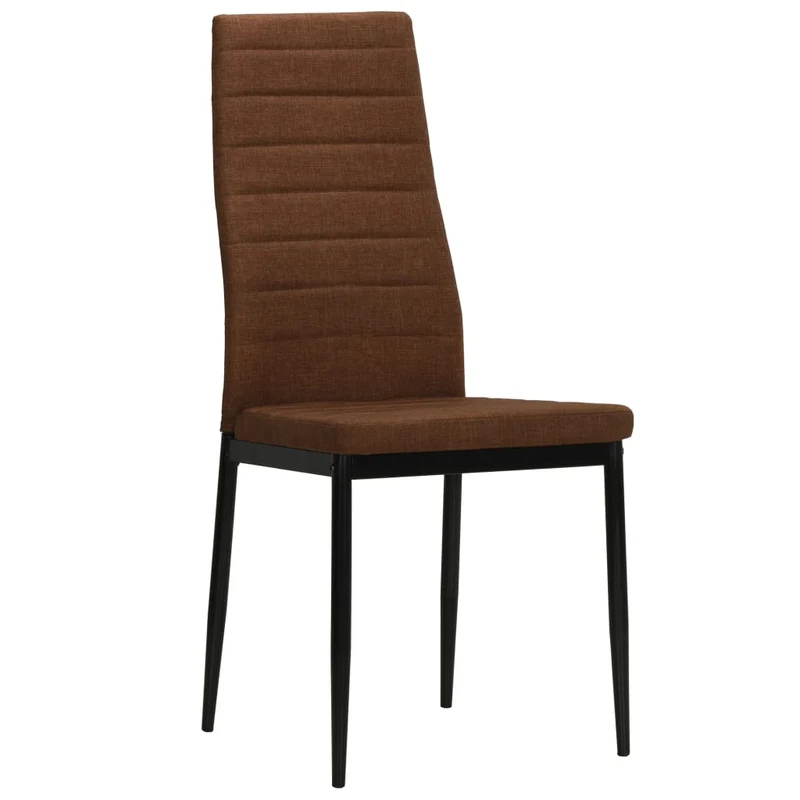 Lot de 2 chaises de salle à manger cuisine design moderne en tissu marron CDS020752