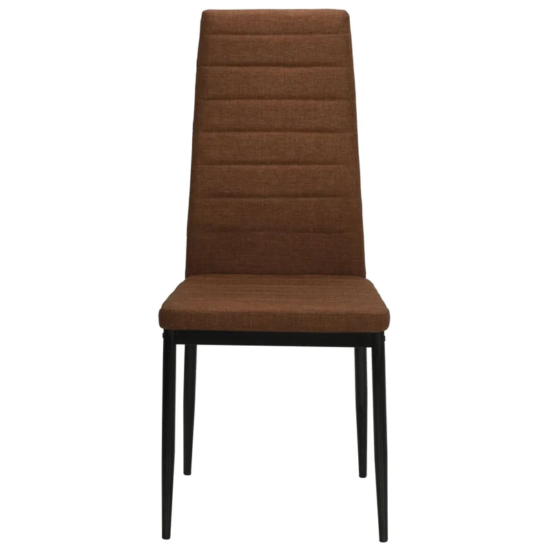 Lot de 2 chaises de salle à manger cuisine design moderne en tissu marron CDS020752