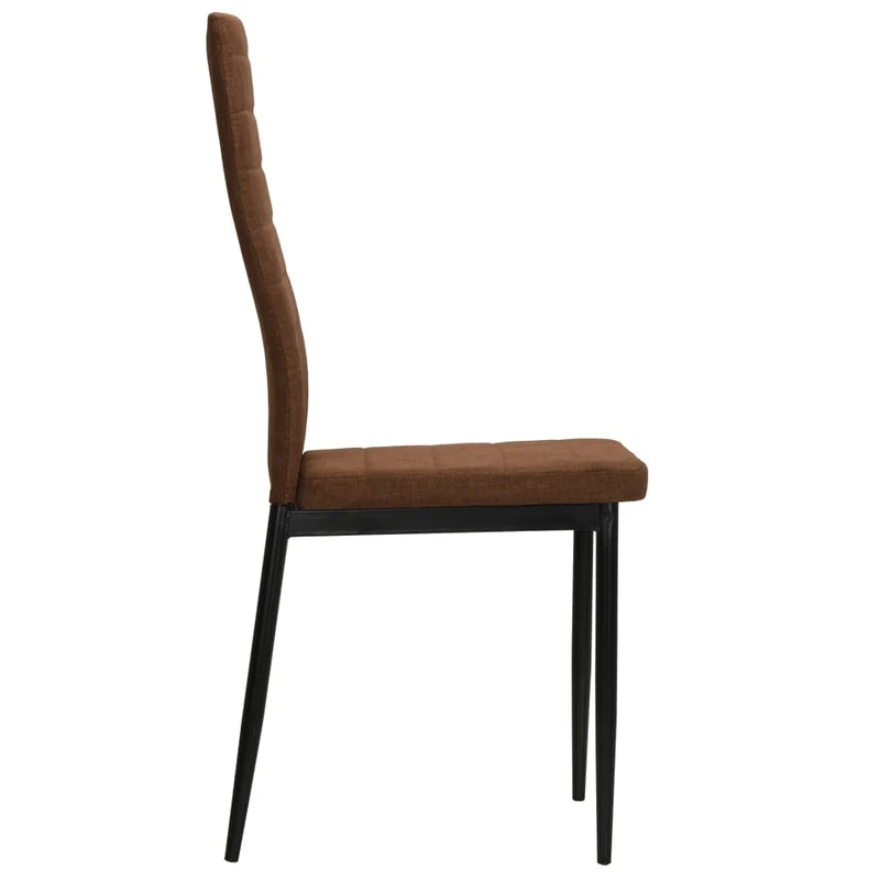 Lot de 2 chaises de salle à manger cuisine design moderne en tissu marron CDS020752