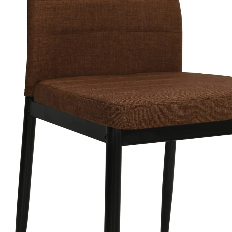 Lot de 2 chaises de salle à manger cuisine design moderne en tissu marron CDS020752