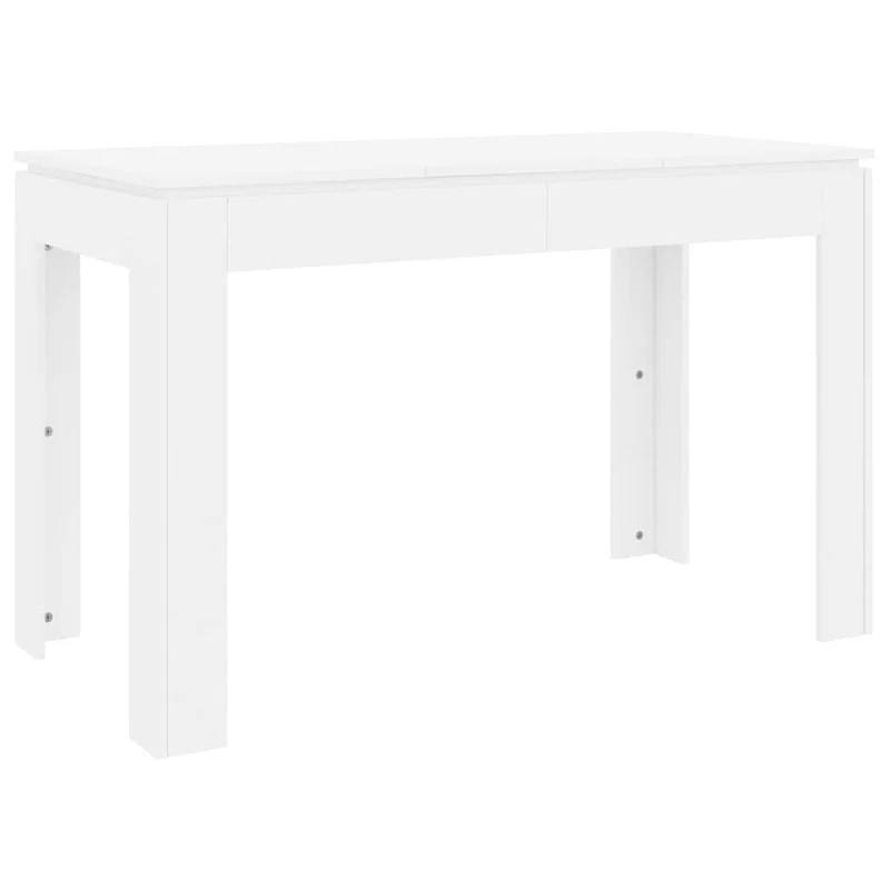 Table de salle à manger design simple 120 x 60 x 76 cm bois d'ingénierie blanc DEC036636