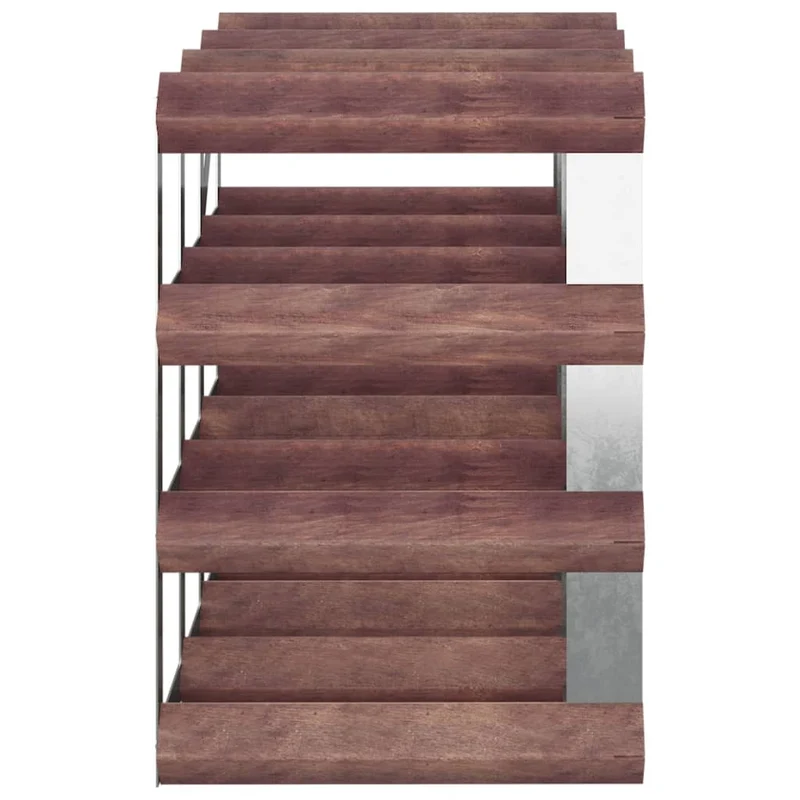 Casier range bouteilles étagère de rangement vin pour 12 bouteilles en bois pin marron et acier DEC024291