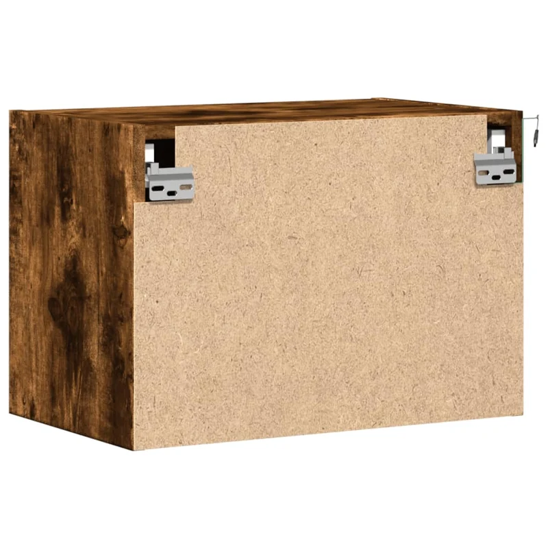 Lot de 2 tables de chevet murales 50 x 31 x 35 cm avec lumières LED compartiment avec porte DEC036134