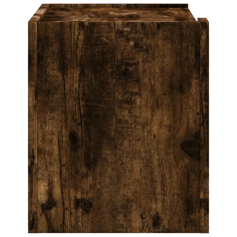 Lot de 2 tables de chevet murales avec tiroir et compartiment ouvert 45 x 30 x 35 cm bois d'ingénierie marron DEC036050