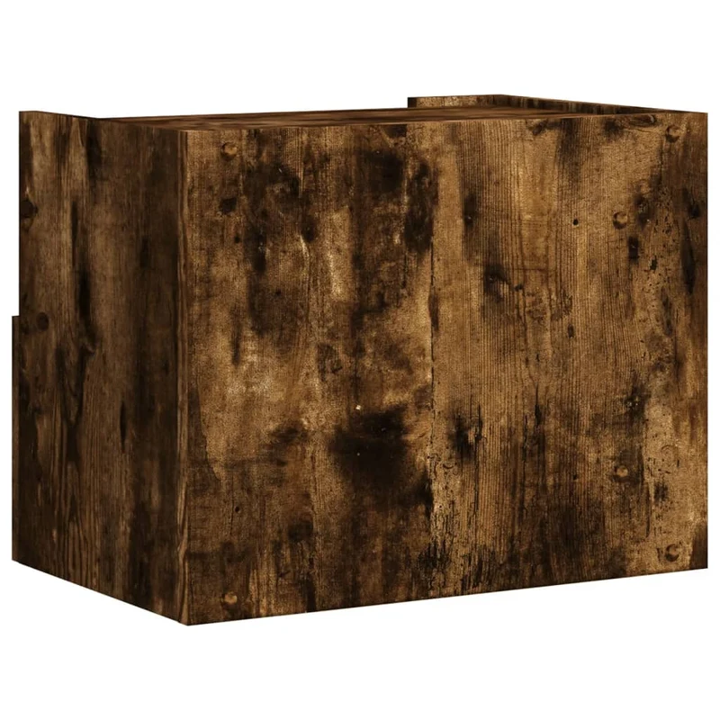 Lot de 2 tables de chevet murales avec tiroir et compartiment ouvert 45 x 30 x 35 cm bois d'ingénierie marron DEC036050
