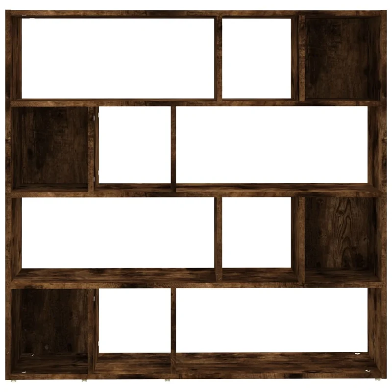 Bibliothèque/séparateur de pièce avec compartiment de rangement 105 x 24 x 102 cm bois d'ingénierie marron DEC030702