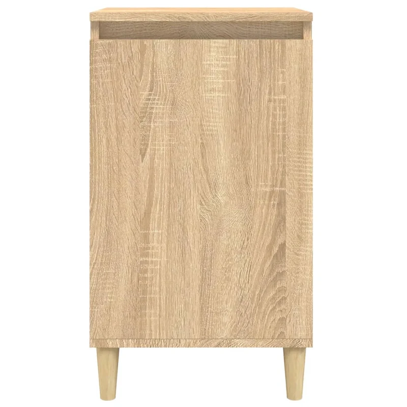 Lot de 2 tables de chevet avec étagères 40 x 35 x 70cm bois d'ingénierie couleur chêne DEC035885