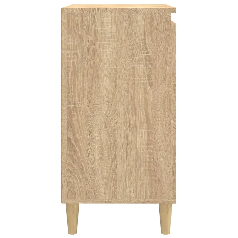 Lot de 2 tables de chevet avec étagères 40 x 35 x 70cm bois d'ingénierie couleur chêne DEC035885