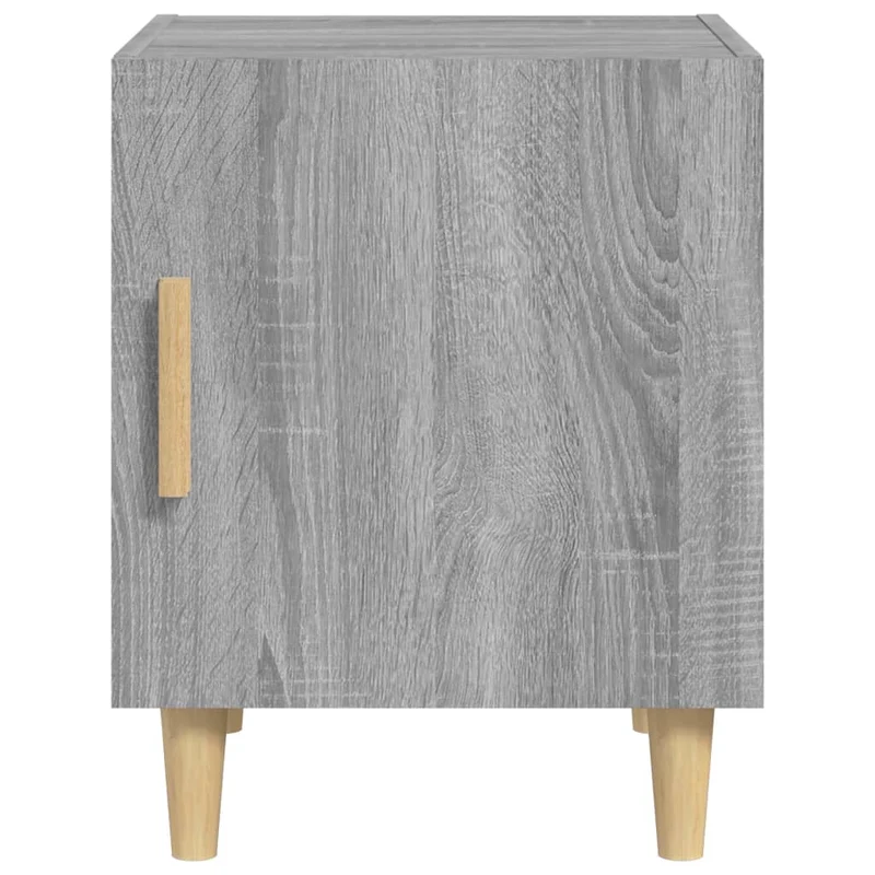 Lot de 2 tables de chevet 40 x 40 x 50 cm avec compartiment avec porte en bois d'ingénierie gris DEC035753