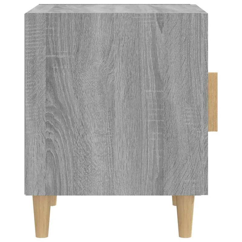Lot de 2 tables de chevet 40 x 40 x 50 cm avec compartiment avec porte en bois d'ingénierie gris DEC035753
