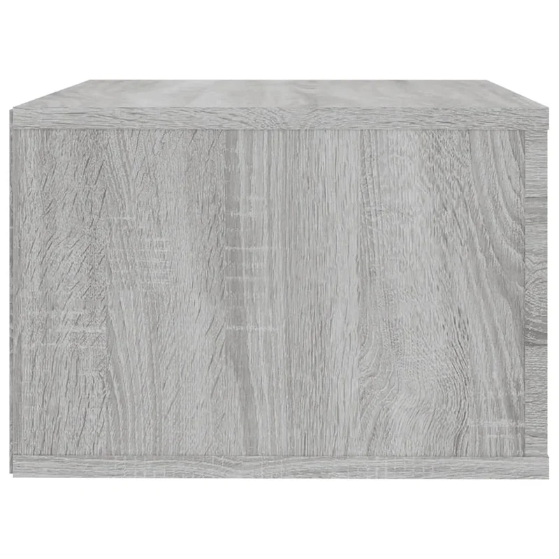 Lot de 2 tables de chevet murales avec tiroir 50 x 36 x 25 cm bois d'ingénierie gris DEC036116