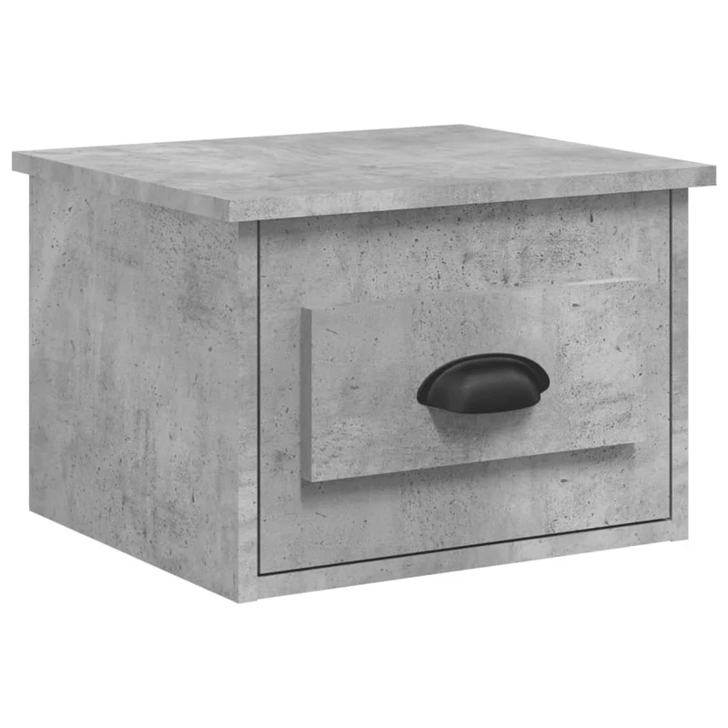 Lot de 2 tables de chevet murales avec tiroir 41,5 x 36 x 28 cm bois d'ingénierie gris DEC036083