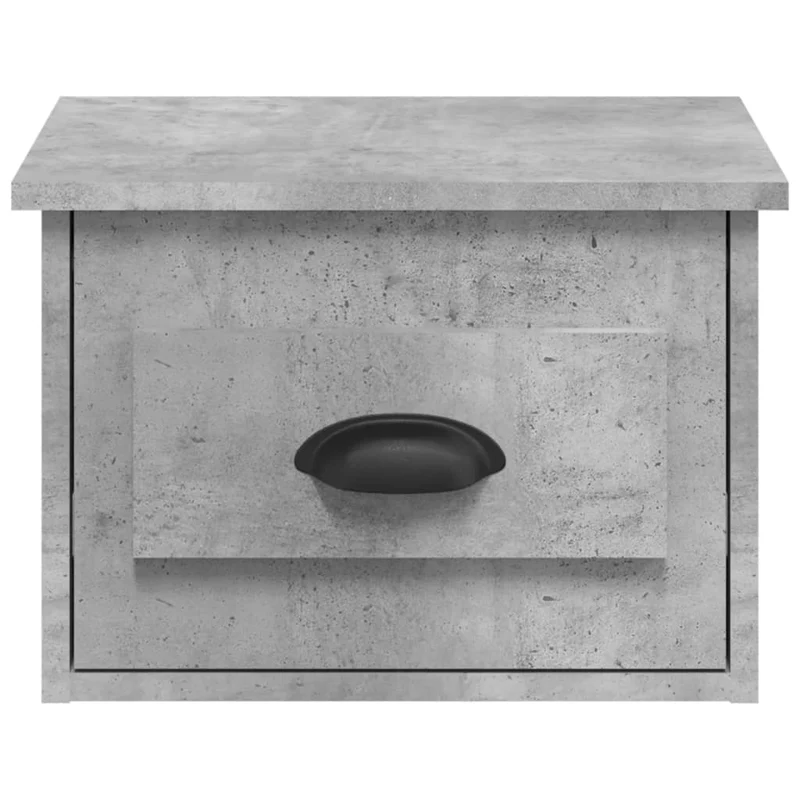 Lot de 2 tables de chevet murales avec tiroir 41,5 x 36 x 28 cm bois d'ingénierie gris DEC036083