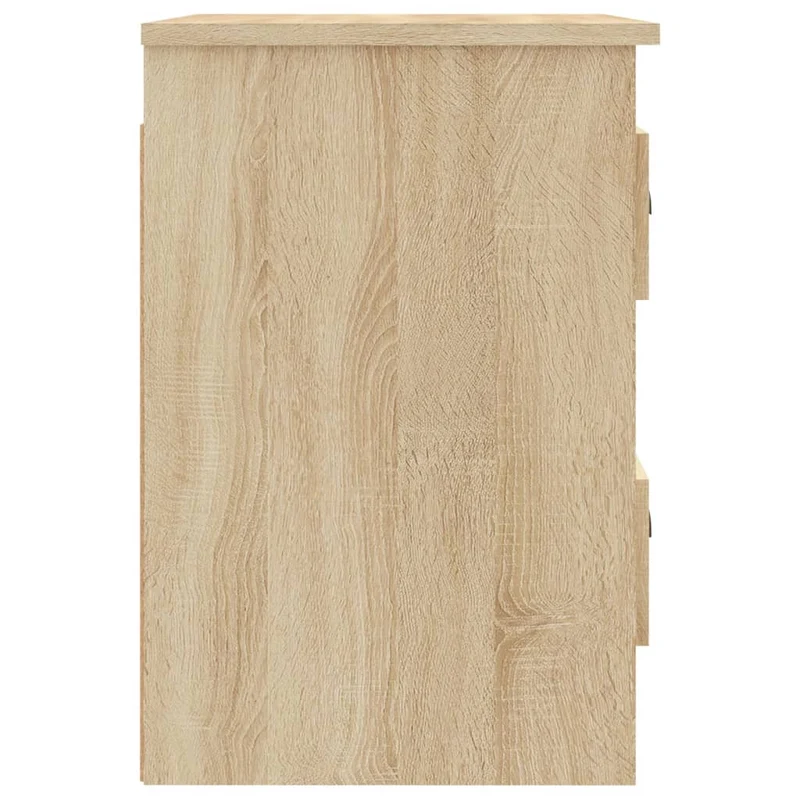 Lot de 2 tables de chevet murales avec deux tiroirs 41,5 x 36 x 53 cm bois d'ingénierie couleur chêne DEC036071