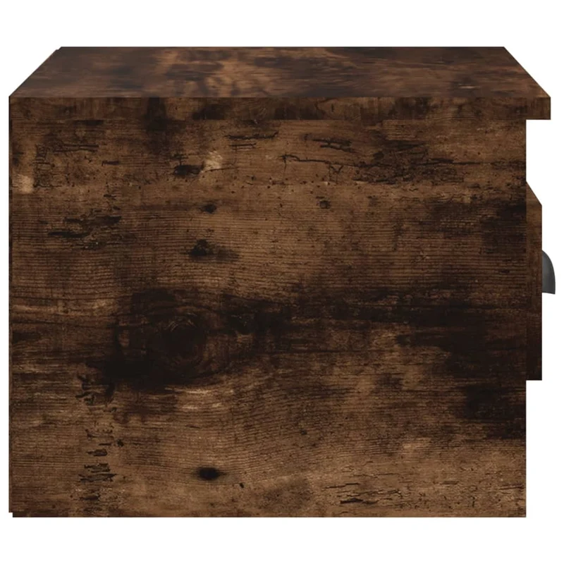 Lot de 2 tables de chevet murales avec tiroir 41,5 x 36 x 28 cm bois d'ingénierie marron DEC036047