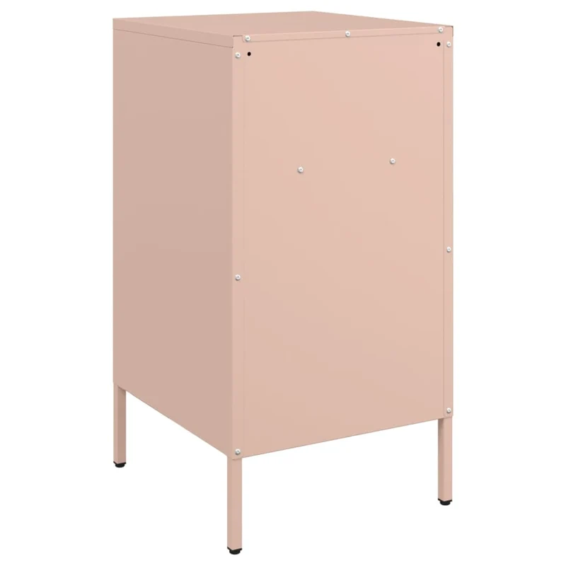 Lot de 2 tables de chevet avec 3 tiroirs 36 x 39 x 68 cm acier rose DEC035638