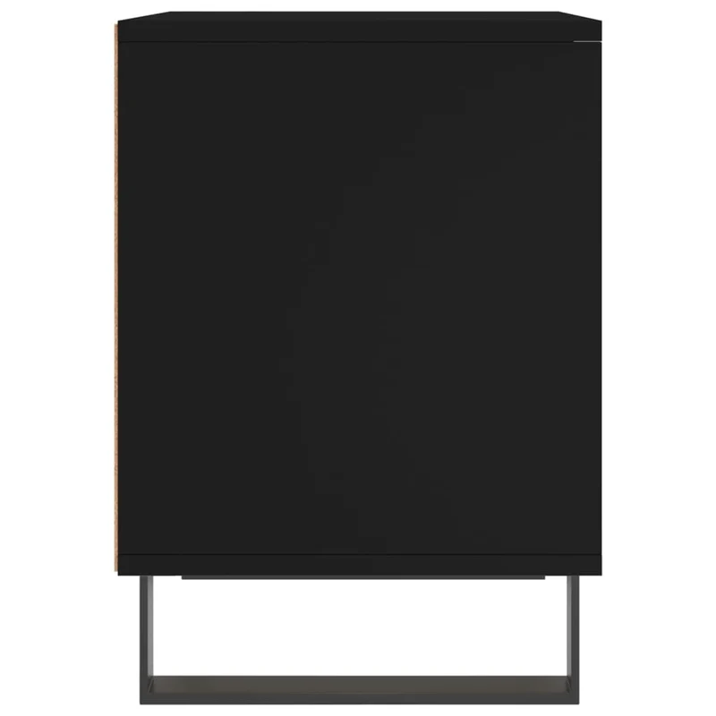 Lot de 2 tables de chevet avec compartiment overt 40 x 35 x 50 cm bois d’ingénierie noir DEC035555