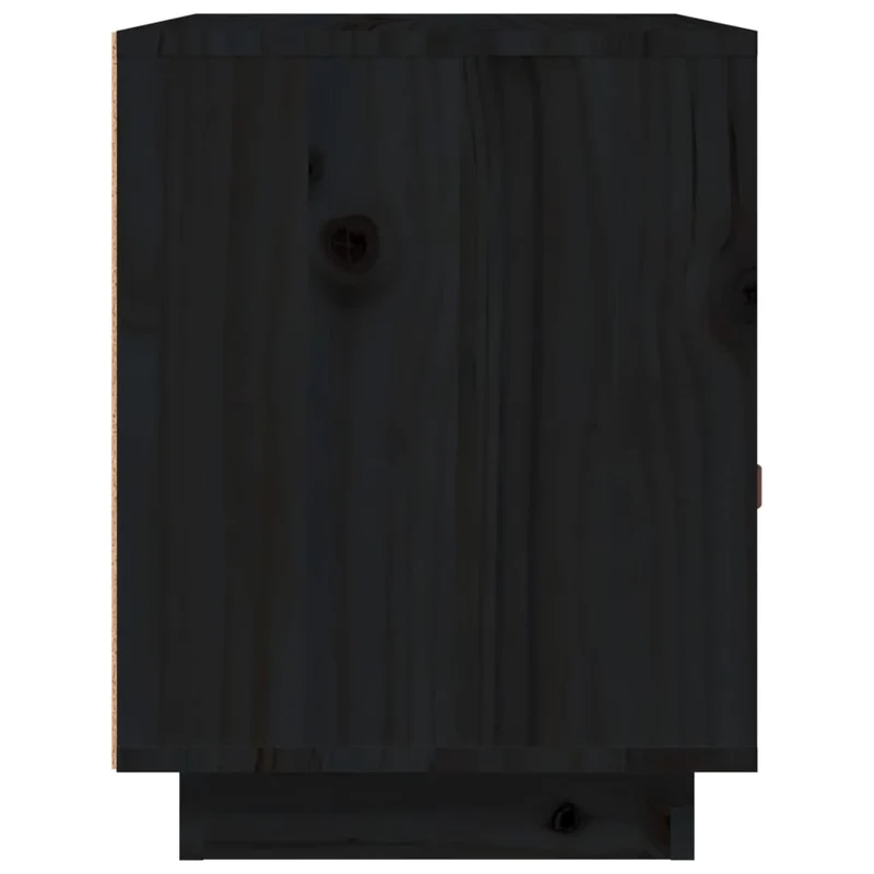 Lot de 2 tables de chevet avec tiroir et compartiment ouvert 40 x 34 x 45 cm bois de pin noir DEC035525