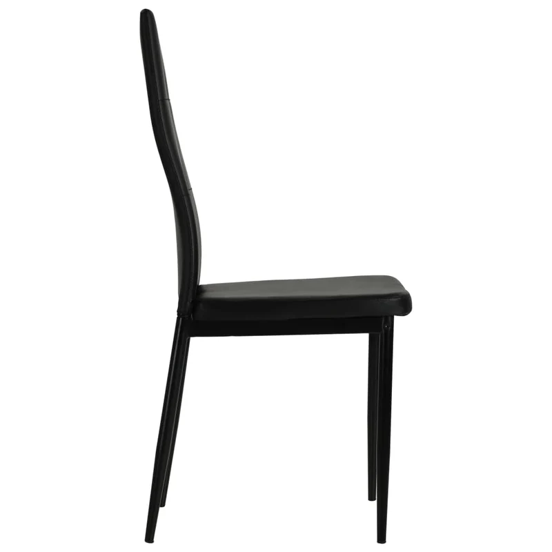 Lot de 6 chaises de salle à manger cuisine design moderne synthétique noir CDS022693