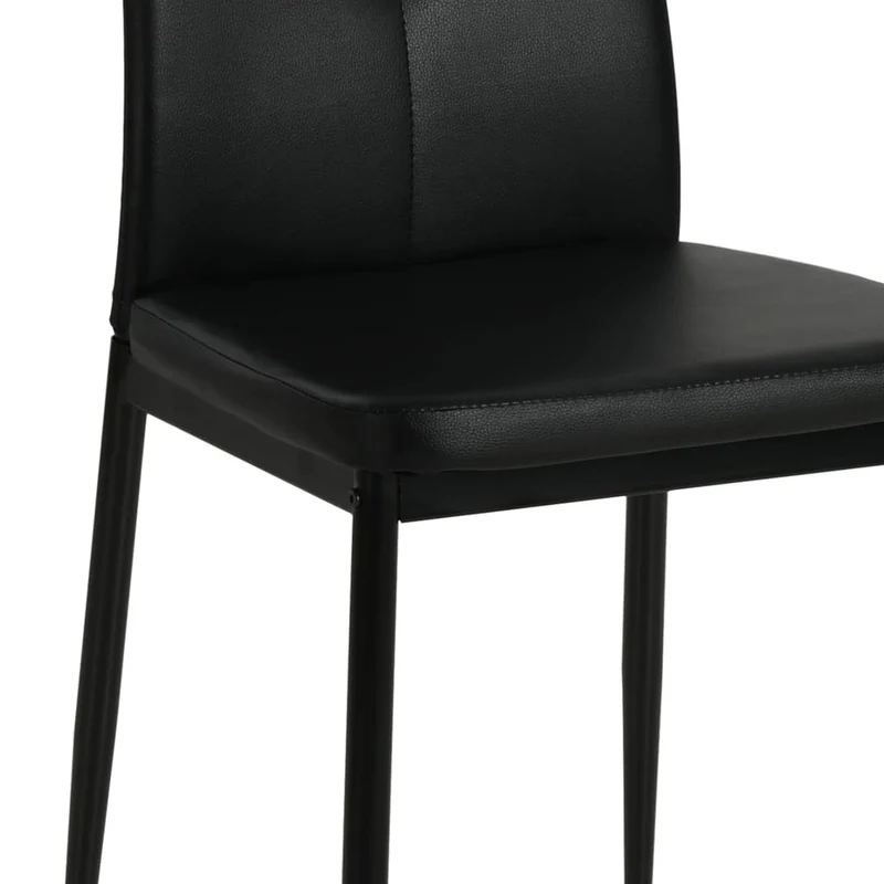 Lot de 6 chaises de salle à manger cuisine design moderne synthétique noir CDS022693