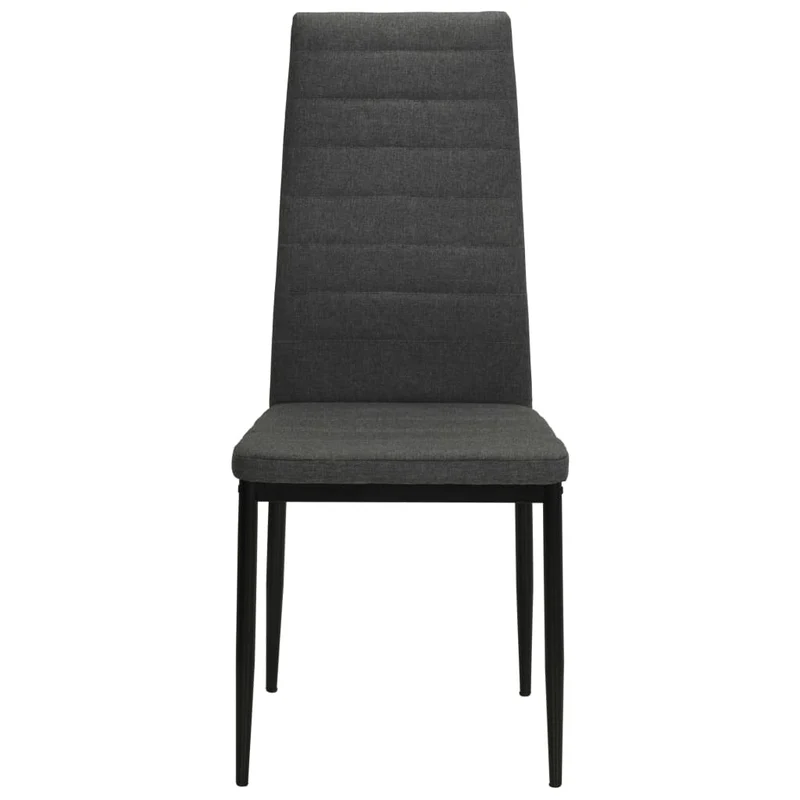 Lot de 2 chaises de salle à manger cuisine design tissu contemporain gris foncé CDS020533
