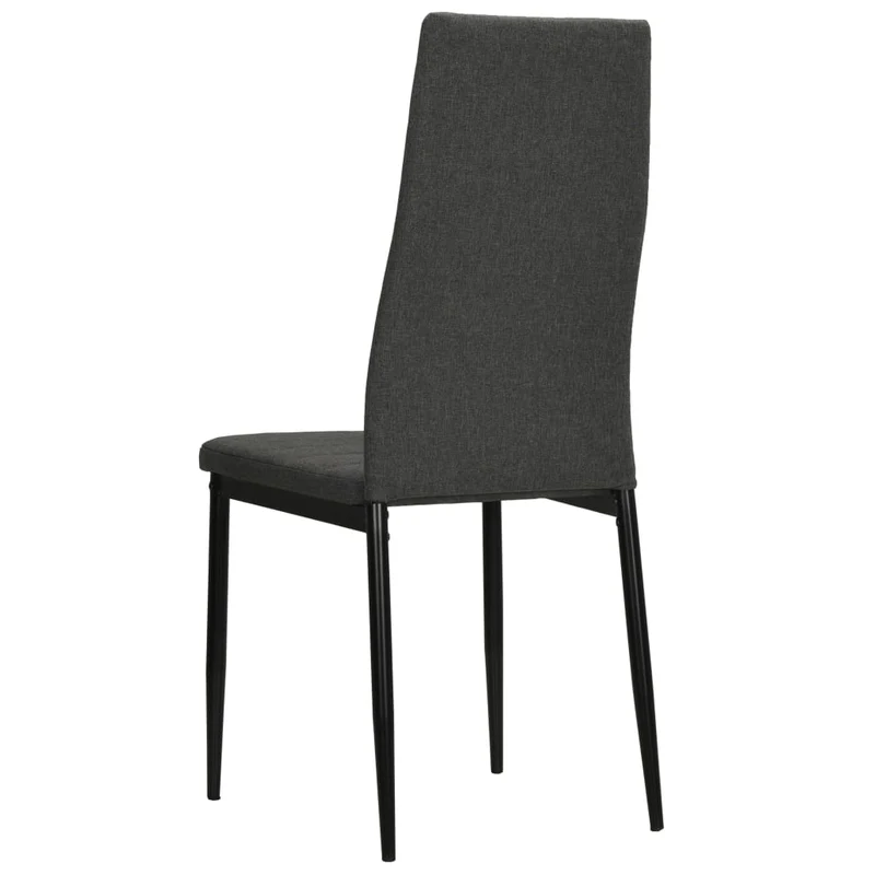 Lot de 2 chaises de salle à manger cuisine design tissu contemporain gris foncé CDS020533