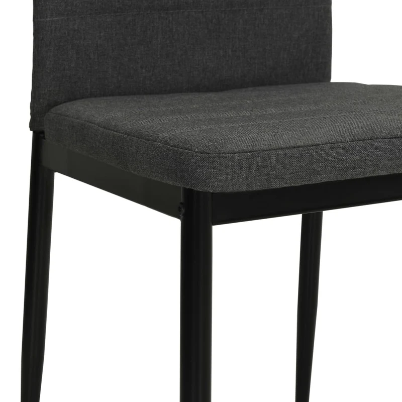 Lot de 2 chaises de salle à manger cuisine design tissu contemporain gris foncé CDS020533