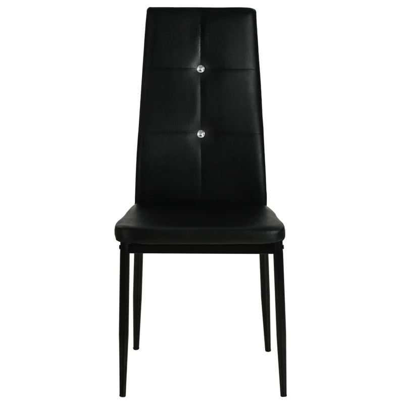 Lot de 2 chaises de salle à manger cuisine design élégant synthétique noir CDS020827
