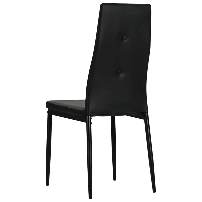 Lot de 2 chaises de salle à manger cuisine design élégant synthétique noir CDS020827
