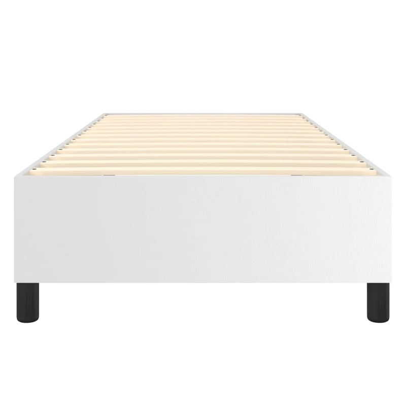 Sommier à lattes sur pieds cadre de lit 80x200 cm synthétique blanc TDL0207356