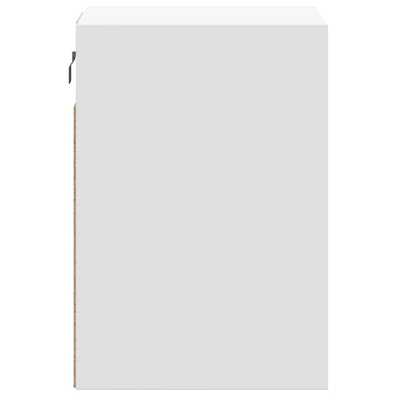 Lot de 2 tables de chevet murales avec lumières LED avec tiroirs en bois d'ingénierie blanc DEC036126