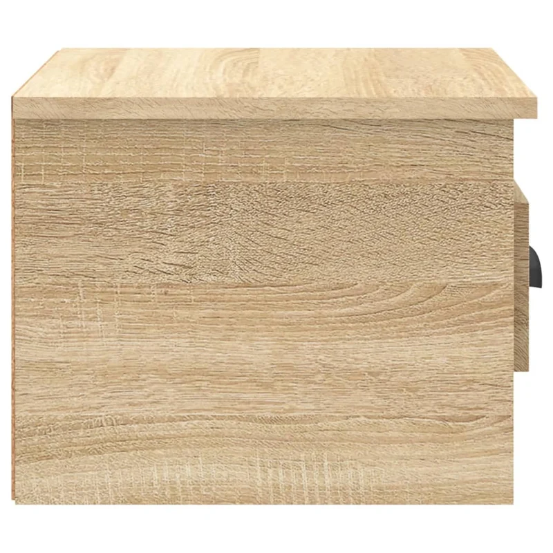 Lot de 2 tables de chevet murales avec tiroir 41,5 x 36 x 28 cm bois d'ingénierie couleur chêne DEC036070