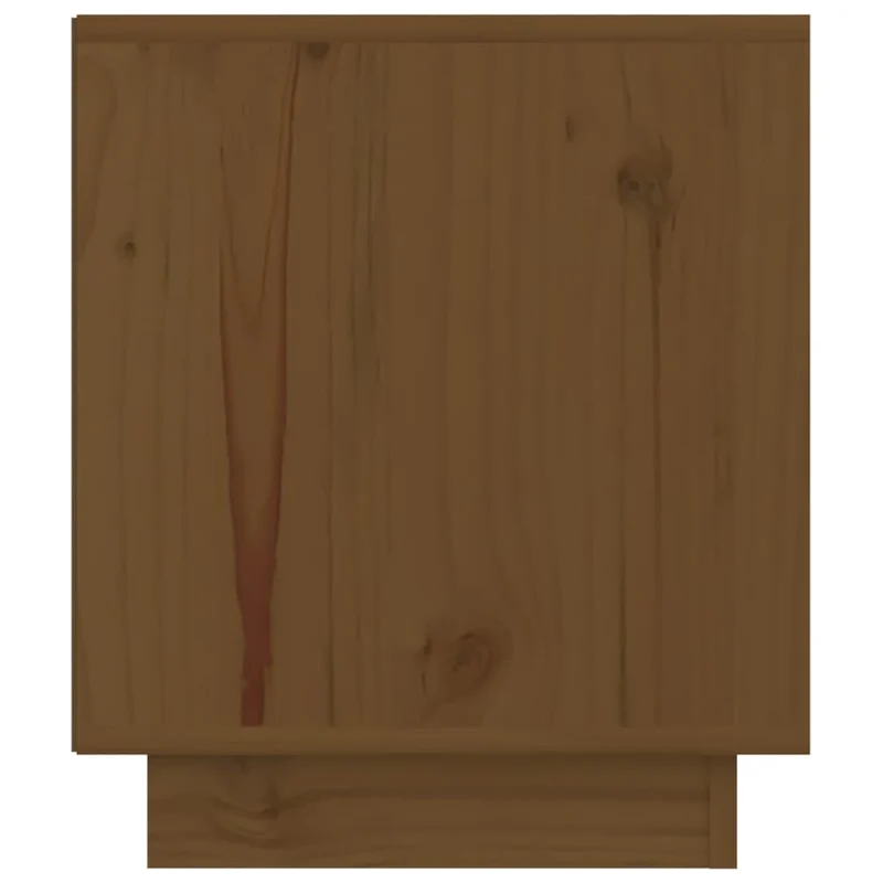 Lot de 2 tables de chevet avec étagères 40 x 34 x 40cm bois de pin couleur marron miel DEC035919