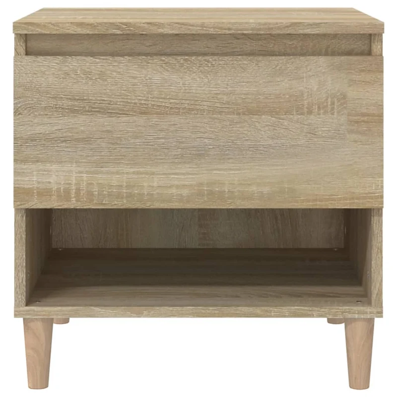 Lot de 2 tables de chevet avec tiroir 50 x 46 x 50cm bois d’ingénierie couleur chêne DEC035895