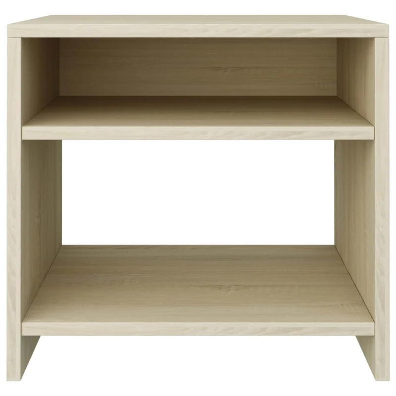 Lot de 2 tables de chevet avec compartiment ouvert 40 x 30 x 40cm bois d'ingénierie couleur chêne DEC035876