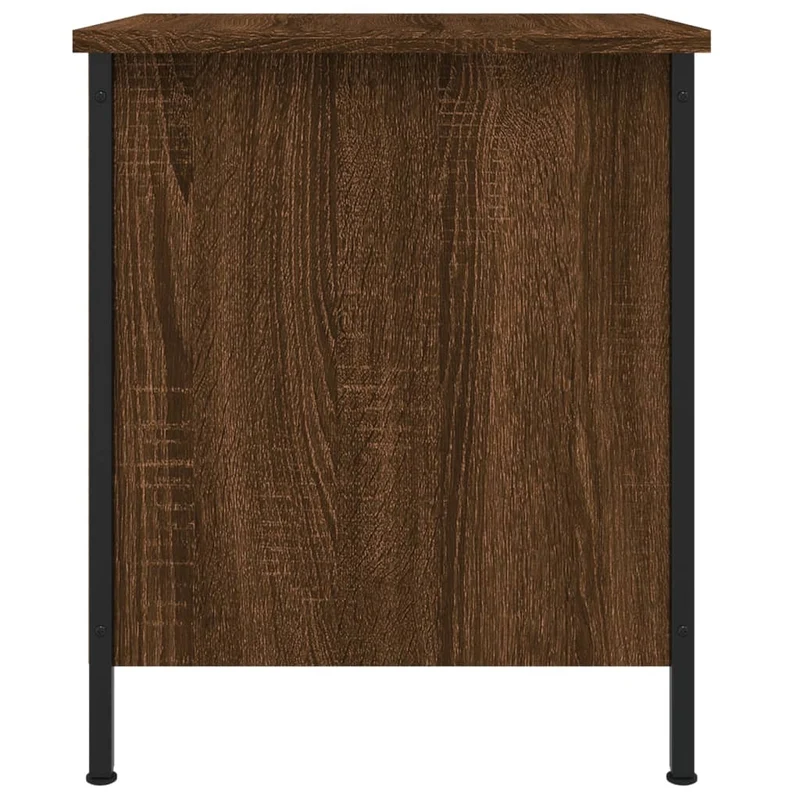Lot de 2 tables de chevet avec tiroir et compartiment ouvert 40 x 42 x 50cm bois d'ingénierie marron et fer DEC035858