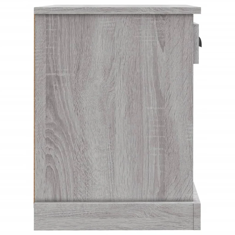 Lot de 2 tables de chevet avec un tiroir et 3 compartiments 43 x 36 x 50 cm bois d'ingénierie gris DEC035739