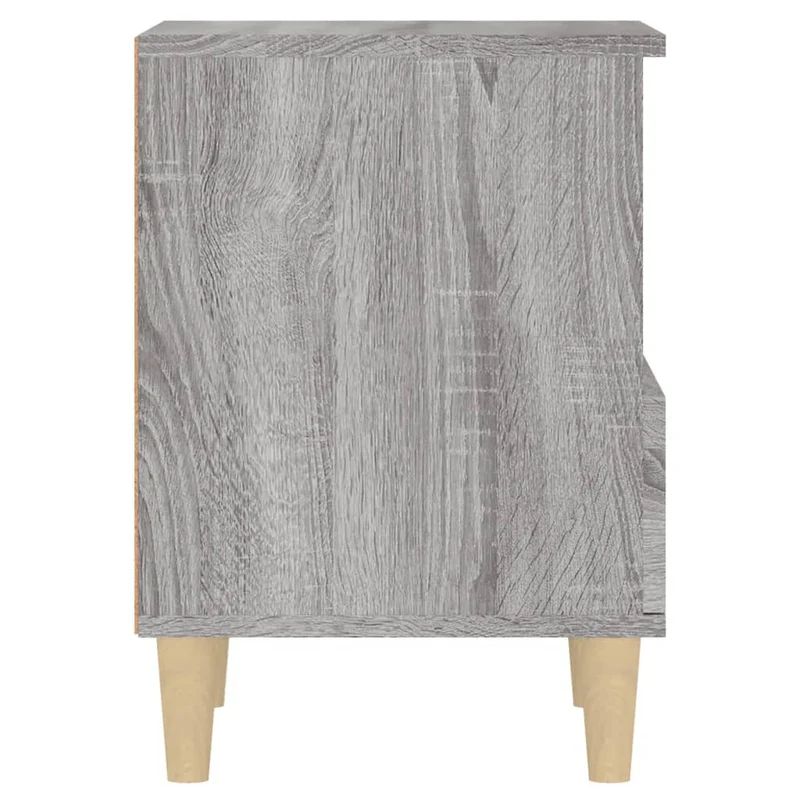 Lot de 2 tables de chevet avec tiroir et compartiment ouvert 40 x 35 x 50 cm bois d'ingénierie gris DEC035691
