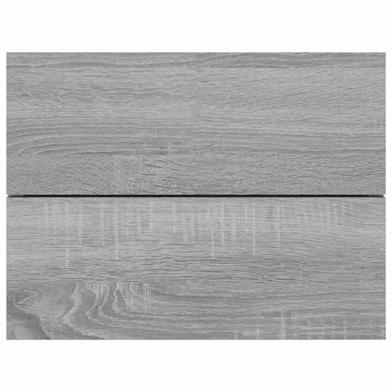 Lot de 2 tables de chevet avec tiroirs 40 x 30 x 30cm bois d'ingénierie gris DEC035659