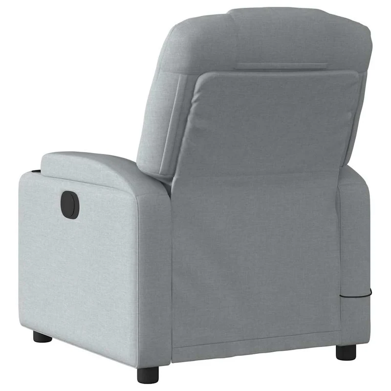Fauteuil de relaxation TV fonction massage inclinable massage par vibrations par 6 points en tissu gris clair DEC026925